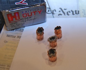 Hornady Critical Duty .40 S&W ammo expansion performance