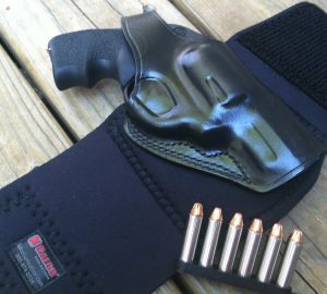 Galco Ankle Glove Holster with Ruger LCR Revolver