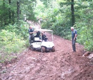 Shooting Industry Masters 2012 muddin with golf carts