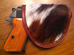 Pretty Dangerous Accessories Hair On Cowskin holster with Walther PPK