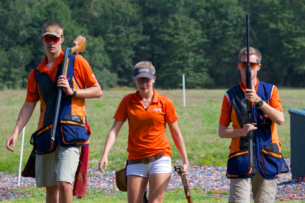 Some of the Team Clemson shooters just finishing a round.