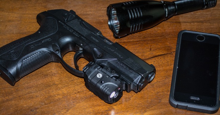 Why not add a light and laser to your nightstand gun?