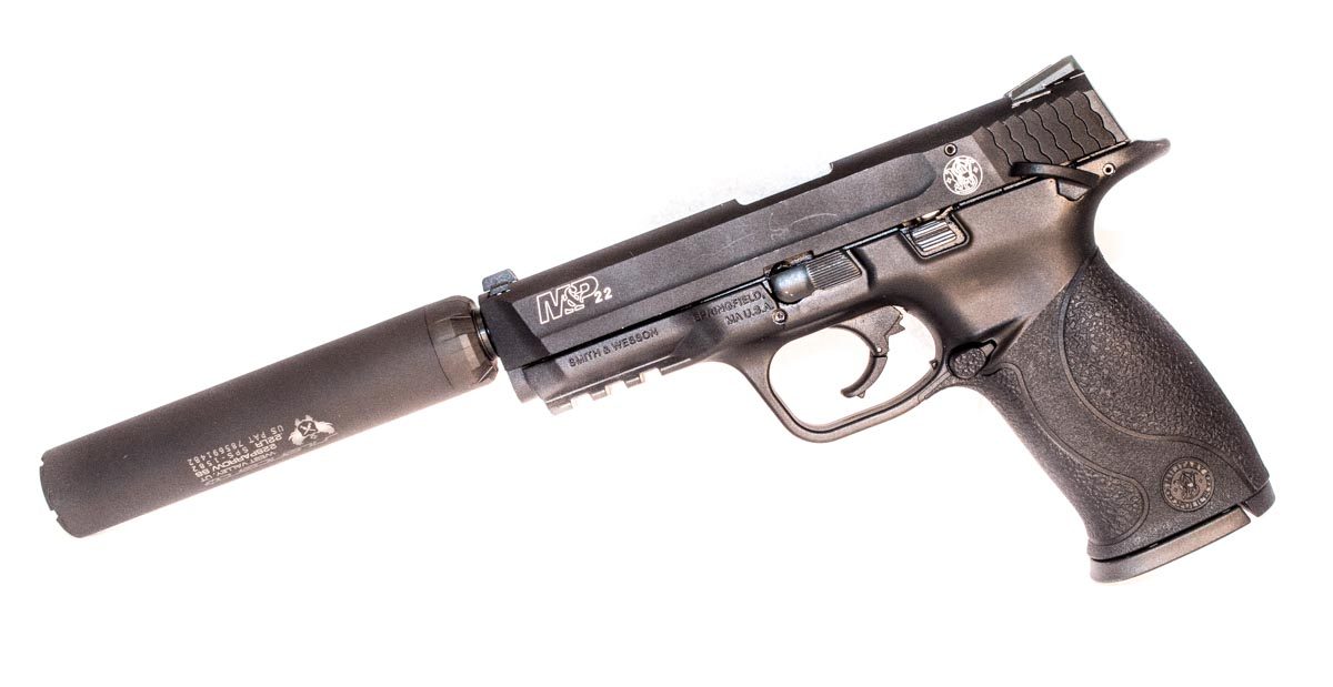 This Smith & Wesson M&P 22 Compact with a SilencerCo Sparrow might be the ideal first-time shooter combo.