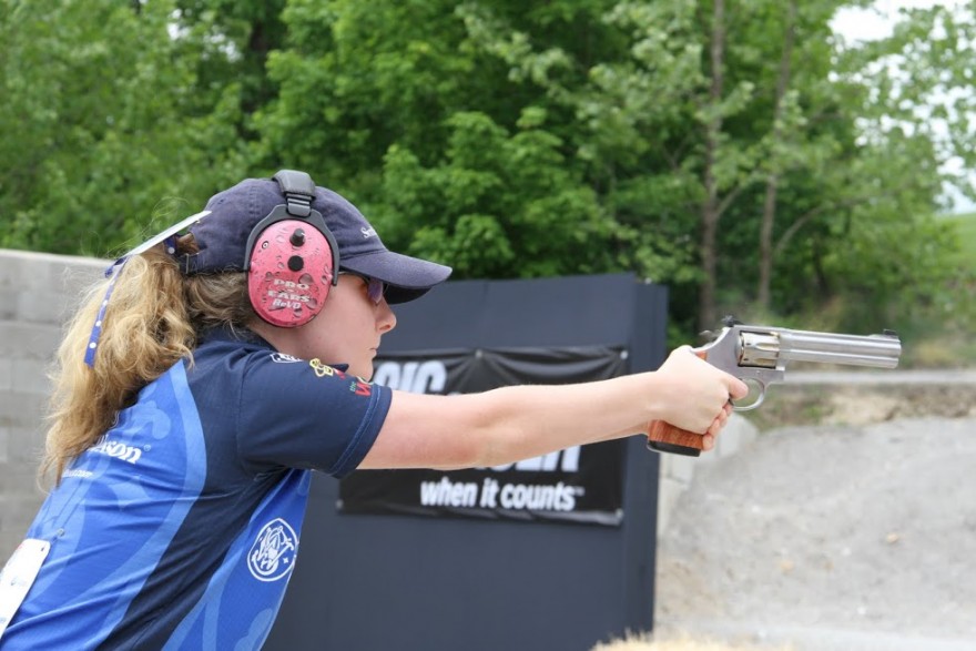 The Bianchi Cup draws the best pistol shooters in the world. Seen here is top women's division competitor Molly Smith.