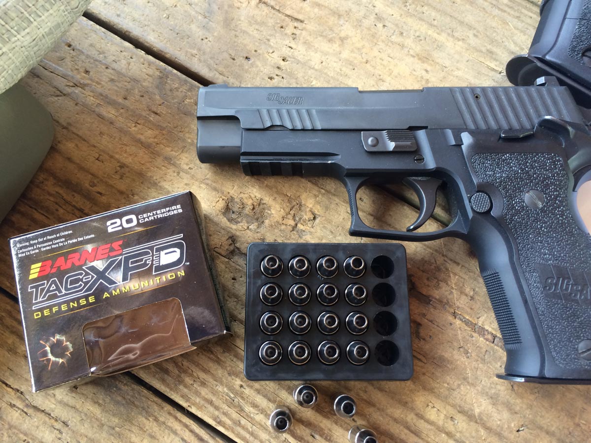 A great combination: Sig Sauer's P226 Single Action Only pistol and Barnes TAC-XPD ammo.