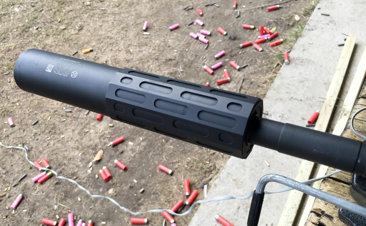 The Gemtech ONE is still fairly compact for a rifle suppressor.