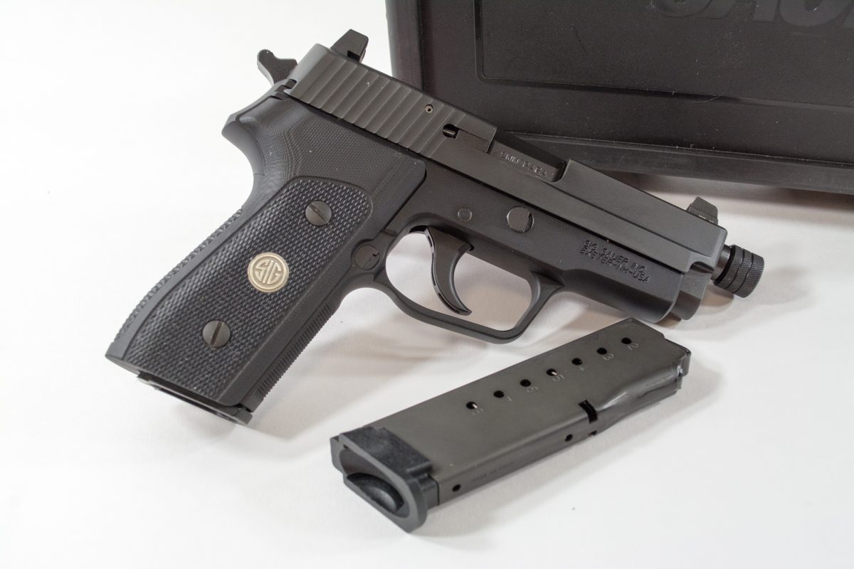 The Sig Sauer P225 A1 comes with two 8-round magazines. It
</p srcset=