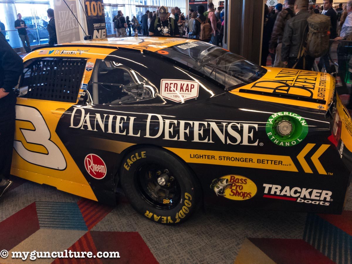 The show was full of vehicles - everything from this Daniel Defense NASCAR model to military trucks and offroad stuff.