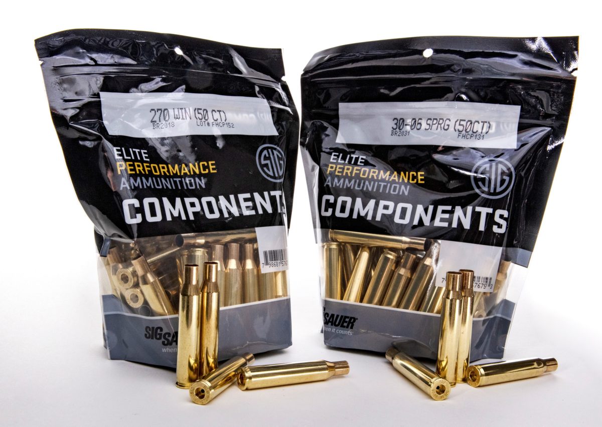 New Sig Sauer brass cartridge cases in .30-06 and .270.